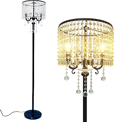 #ad #ad KU300267 Modern Elegance Crystal Floor Lamp for Living RoomBedroomOffice Sta $107.61