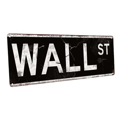 #ad Wall St. Metal Sign; Wall Decor for Home and Office $29.99