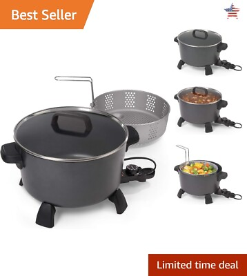 #ad Versatile 10 Quart Multi Cooker amp; Steamer Deep Fry Roast Boil amp; More $165.99