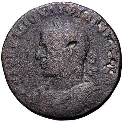 #ad RARE Var Antioch Philip I 247 249 AD AE Bronze Tyche Serapis Roman Coin wCOA $81.34