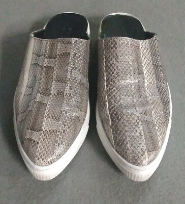 #ad ZCD MONTREAL ITALY SLIDES SNAKE LEATHER SLIP ON MULES SNEAKER EXCELLENT SHOES 37 $89.95