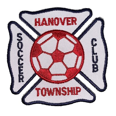 #ad Vintage Collectible ￼￼ Hanover Township Soccer Club ￼Soccer Ball Iron On Patch $14.99