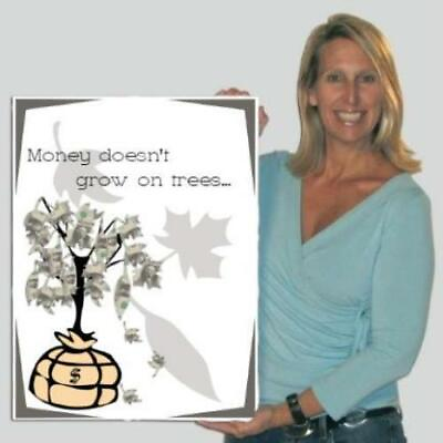 #ad Money Tree Greeting Card 3 Sizes Stock Message Design Free Shipping $48.50