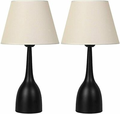 #ad #ad Sets of 2 Rustic Table Lamp Farmhouse Bedside Nightstand Lamps for Living Room $36.69