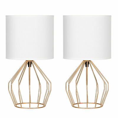 #ad Modern Table Desk Lamp Set of 2 Gold Table Lamps Farmhouse Nightstand Lamps $42.99