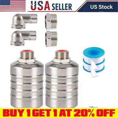 #ad 1 2Pack 304 Stainless Steel Fully Automatic Water Level Control Float Valve $28.99