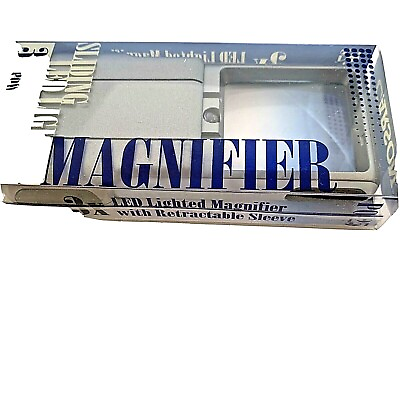 #ad MAGNIFIER 3X LED MAGNIFIER WITH RTRACTABLE SLEEVE BRAND NEW NEVER USED ORGINAL $10.00