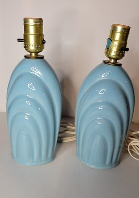 #ad #ad vintage pair art deco lamps $48.00