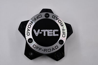 #ad V Tec Gloss Black w Machined amp; Black Ornament Wheel Center Cap Hub Cap C394GB 5 $40.00