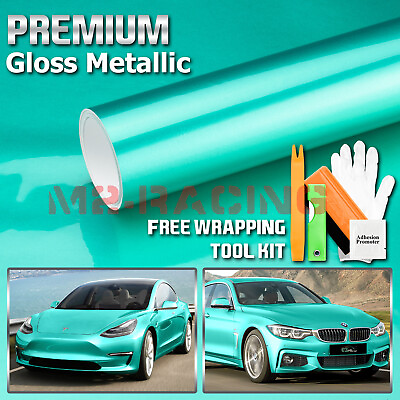 #ad Gloss Metallic Teal Candy Decal Car Vinyl Wrap Film Sticker Sheet Sparkle DIY $325.00
