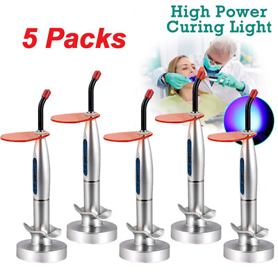#ad 5X Dental LED Curing Light Lamp Wireless Cordless Resin Cure Machine 2000mw cm² $119.99