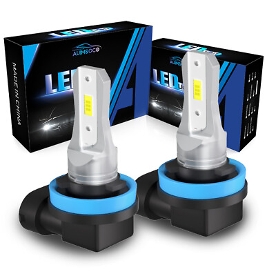 #ad H11 LED headlights low beam light conversion combo Kit super White light 6000K $18.99