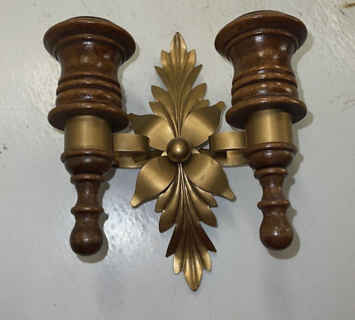 #ad Wall Hanging Candle Holder Candlestick Sconce Home Wedding Decor Wood amp; Metal $19.58
