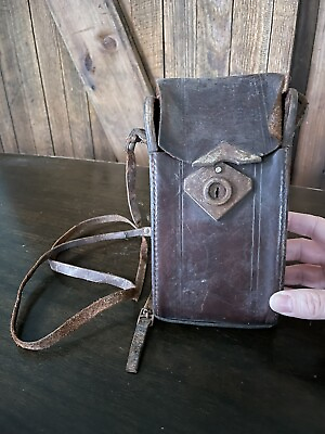 #ad Antique Camera Leather Case fits kodak bellow folding pocket camera Case ONLY $55.00