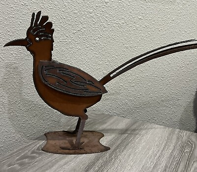 #ad Rustic Metal Art Bird Sculpture $35.00