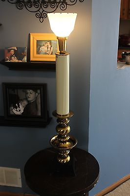#ad Large Antique Brass and Steel Table Lamp 38.5quot; $71.93
