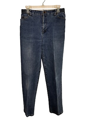 #ad The TOG Shop Jeans Elastic Waist Size 8 High Waist Mom Jeans Medium Wash EUC $25.95