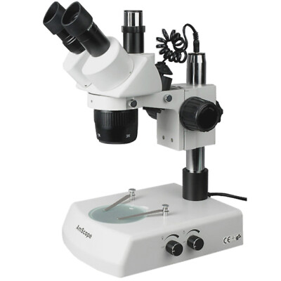 #ad AmScope 10X 20X 40X Trinocular Stereo Microscope with Top amp; Bottom Lights $298.99