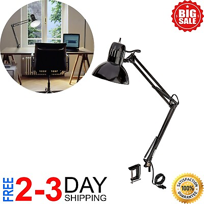 #ad Swing Arm Desk Lamp Clamp Light Work Bench Computer Artist Drafting Studio Table $32.99