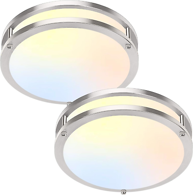 #ad LED Ceiling Light Fixture 30W 4000LM Modern Flush Mount Ceiling Lamps Dimmab... $62.99