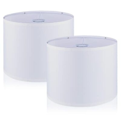 #ad Lamp Shades Set of 2 Drum Lampshade for Table Lamp Floor Lamps13x13x10quot; Large $28.19