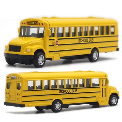 #ad Alloy Pull Back School Bus Model Collection Vehicle Children Car Toy Gift $10.95