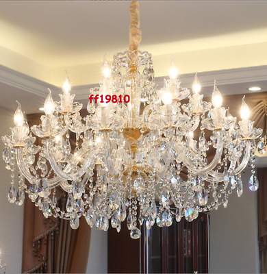 #ad Luxury Crystal Chandelier Pendant Lamp Lobby Ceiling Lighting Fixtures LED Light $343.14