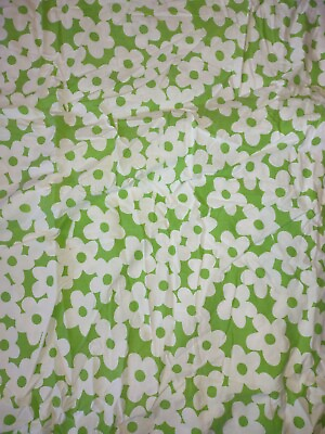 #ad Duvet Cover Full Queen Bedding Cotton Lime Green amp; White Funky Retro Floral $49.99
