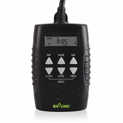 #ad BN LINK 7 Day Heavy Duty Digital Programmable Timer Dual Outlet Outdoor $15.99