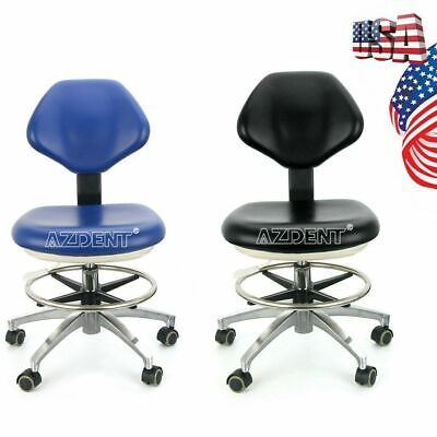#ad Dental Mobile Chair Adjustable Office Stool Dentist 360° Chair PU Leather UPS $165.59