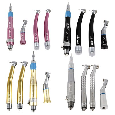 #ad Dental High Low Speed Handpiece Kits 4Holes Contra Angle Air Motor 4 colors F4 $86.99