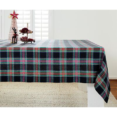 #ad Solino Home Linen Tablecloth 60 x 108 Inch – 100% Pure European Flax Linen Bl... $175.31