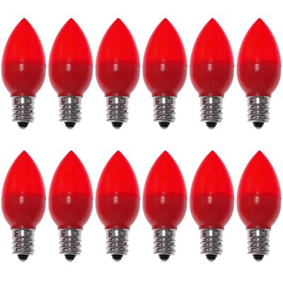 #ad 12PCS E12 Red Base Decor Bulbs Salt Lamp LED Light Bulb Decorative Night Ligh... $23.73