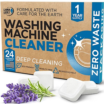 #ad Washing Machine Cleaner Tablets 24 Pack Deep Washer Clean 12 Month Supply $11.95