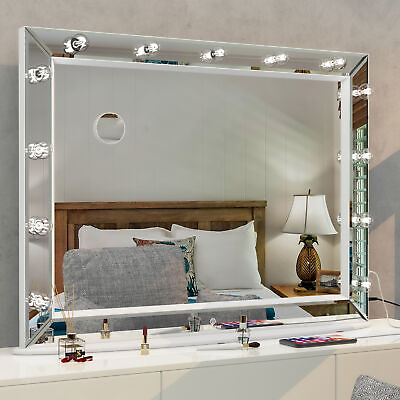 #ad Large Hollywood Vanity Mirror with Light Smart Touch Tabletop Wall Mount Bedroom $350.58