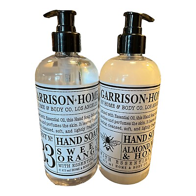 #ad Garrison Home Hand Soap Bundle Almond Honey Milk Sweet Orange 16 fl oz each $40.00