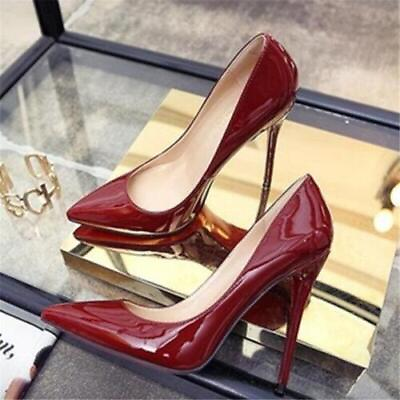 #ad Woman High Heels Pumps Pointed Stilettos Toe Big Size Ladies Wedding Shoes New $17.99