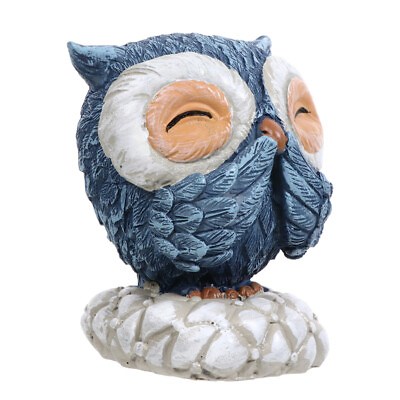 #ad 1 Pc Owl Decor Ornament Desk Owl Sculpture Owl Statue Resin Owl Statue C $13.10