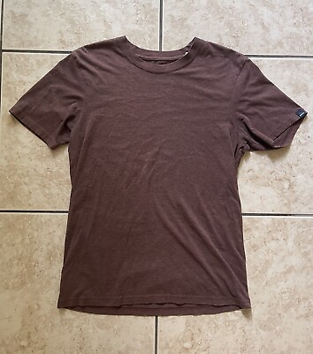 #ad PrAna Short Sleeve Mens Small Climbing T Shirt Brown Athletic Outdoor Climb Tee $28.88