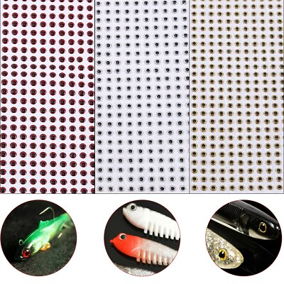 #ad 500pcs 3 4 5mm Fishing Lure 3D Eyes Fly Tying Crafts Jig For DIY Baits Making $8.39