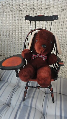 #ad COLONIAL Wood Spindle Back School DOLL DESK CHAIR 18quot; Wooden $27.99