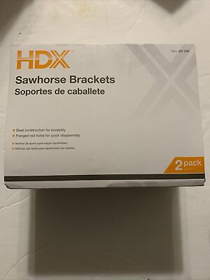 #ad Top Quality HDX 2 pack Sawhorse Brackets Steel Construction New In Box $11.99