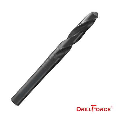#ad Drillforce 17 32 in. Samp;D Silver Deming HSS M2 Black Oxide 1 2quot; Shank Drill Bit $8.92