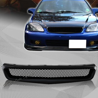#ad For 99 00 Honda Civic EK JDM Type R Style Black Mesh ABS Front Hood Grille Grill $16.50