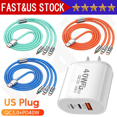 #ad 3 in 1 Fast USB Charging Cable Universal Multi Function Cell Phone Charger Cord $8.79