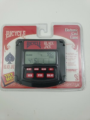 #ad Bicycle Black Jack Electronic Card Blackjack Game New Sealed Tiger $3.30