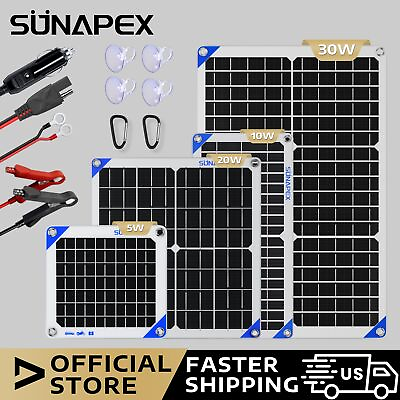#ad SUNAPEX 10 Watt Solar Car Battery Charger 12V Solar Trickle Charger amp; Maintainer $38.69