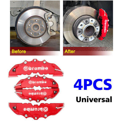 #ad 4x 240mm 3D Style BK ABS Car Universal Disc Brake Caliper Covers Frontamp;Rear Kit $16.76