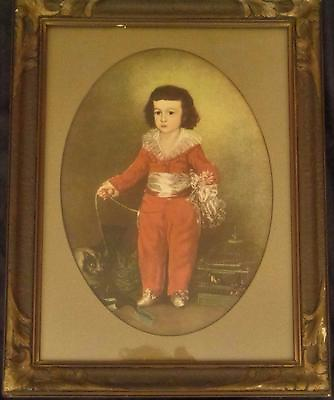 #ad Beautiful Vintage Early 20th Century Framed Artwork Print BEAUTIFUL FRAME $49.99