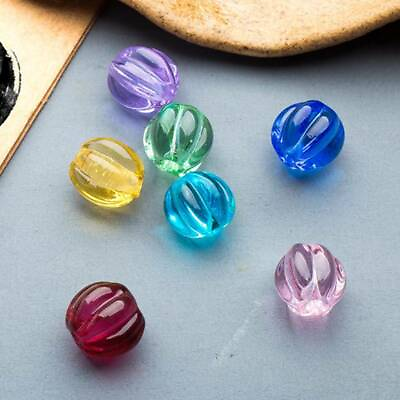 #ad 10pcs Round Plicated 8mm 10mm 12mm Lampwork Glass Loose Beads for Jewelry Making $4.98